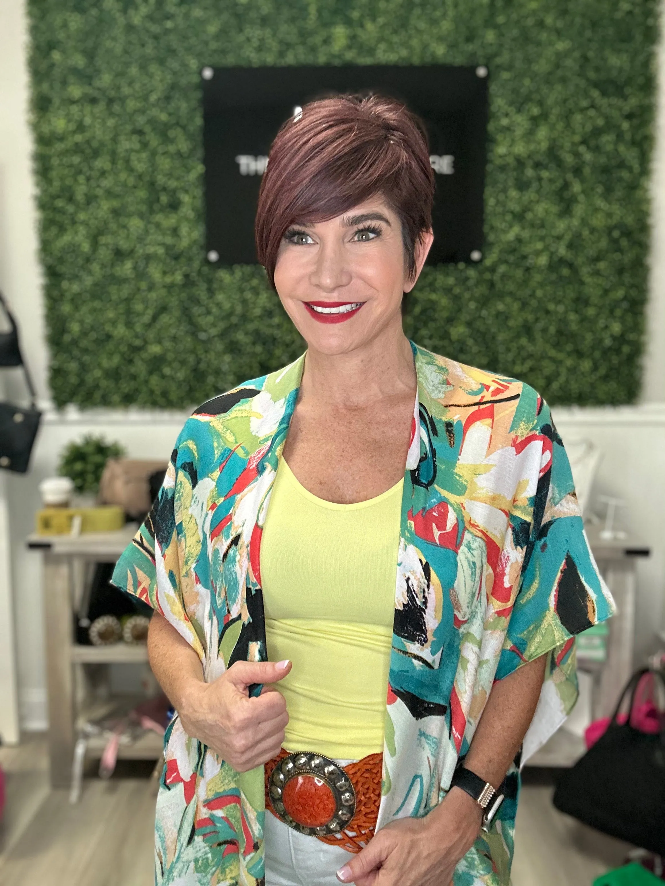 Abstract Floral Kimono