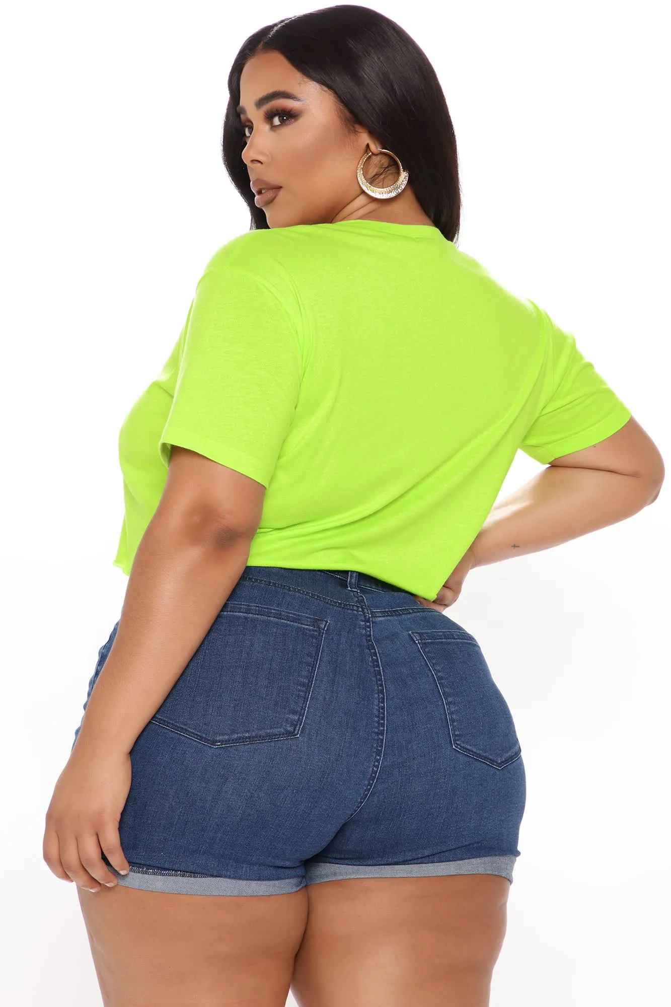 Always Flawless Darling Cropped Tee - Neon Green