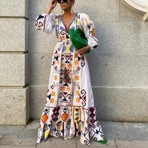Ayla Printed Midi Dress