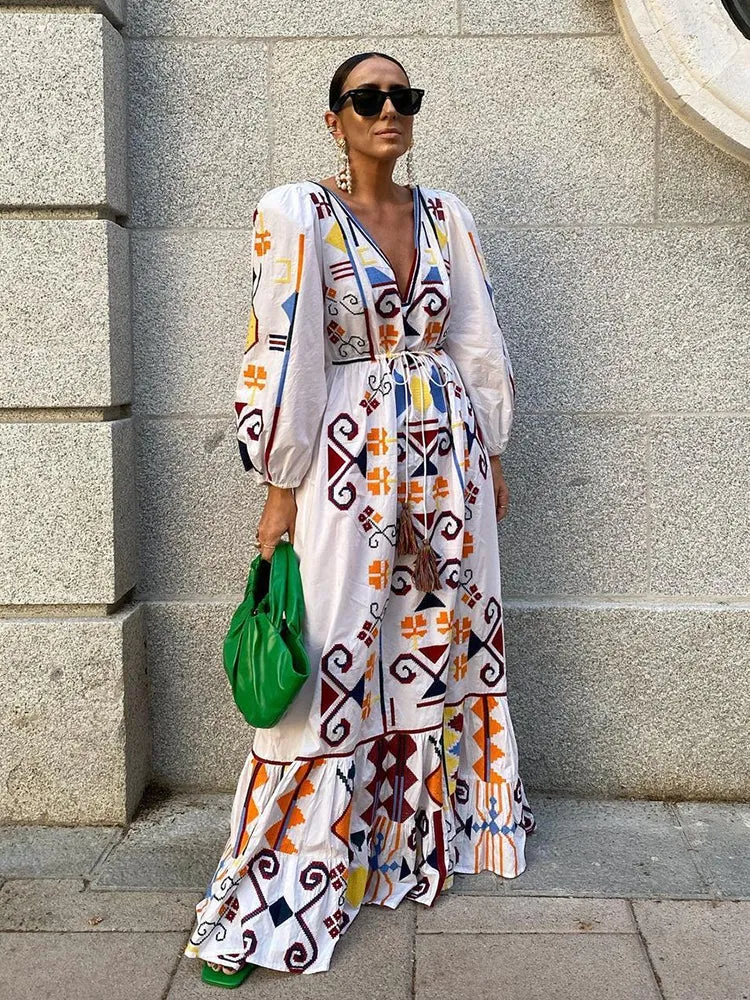 Ayla Printed Midi Dress
