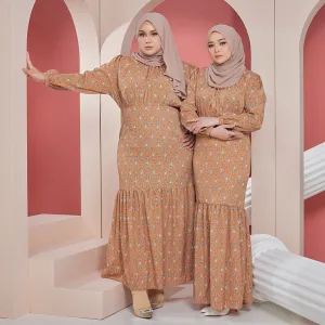 Davina Maxi Dress - Brown Tribal