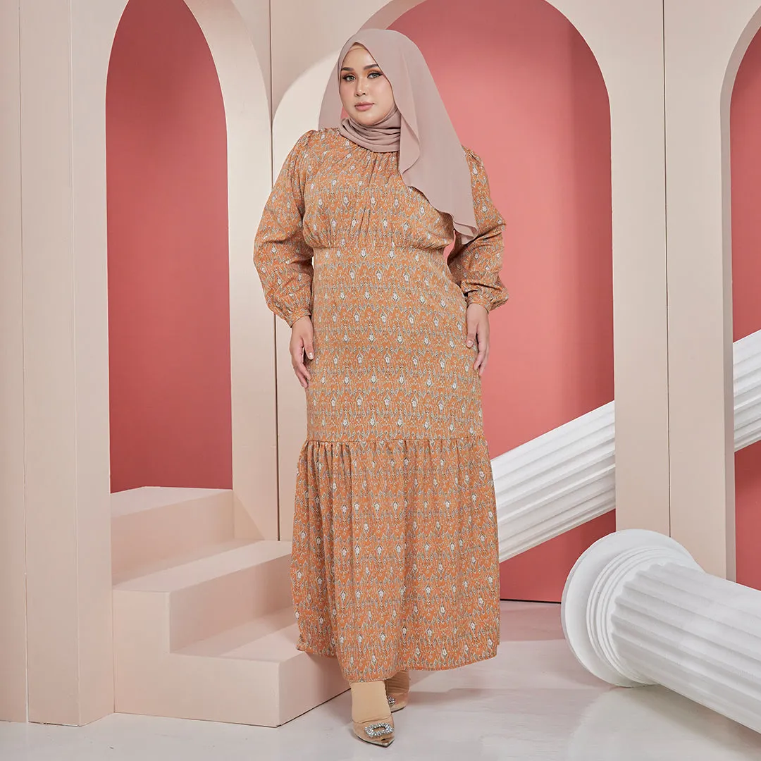 Davina Maxi Dress - Brown Tribal