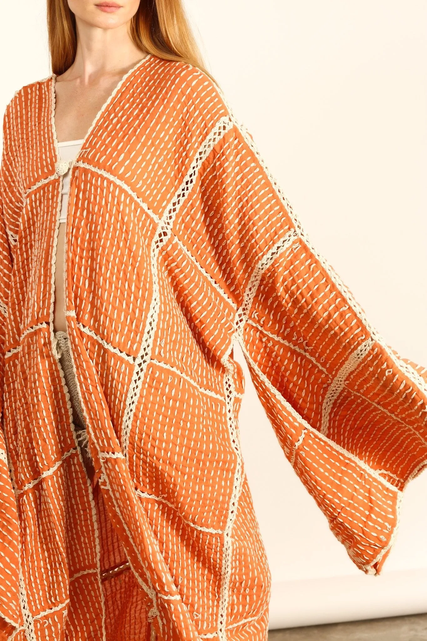 EMBROIDERED STITCH KIMONO LOLITA