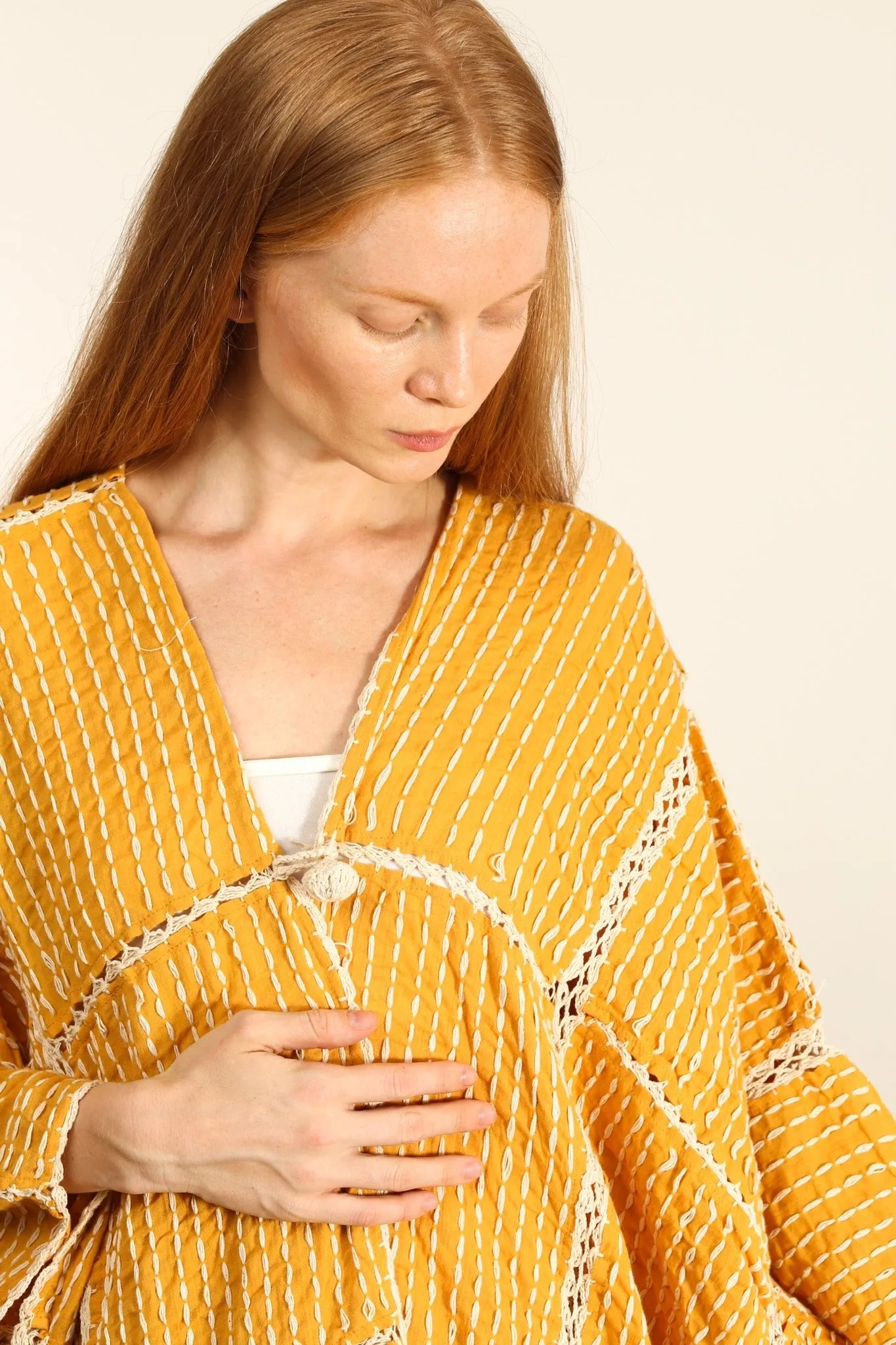 EMBROIDERED STITCH KIMONO LOLITA
