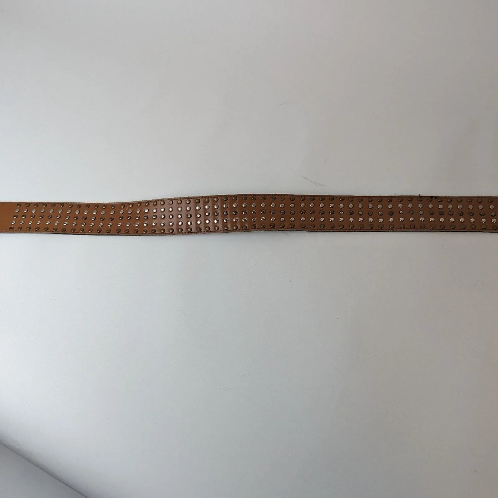 Faux Leather Studded Belt - 11