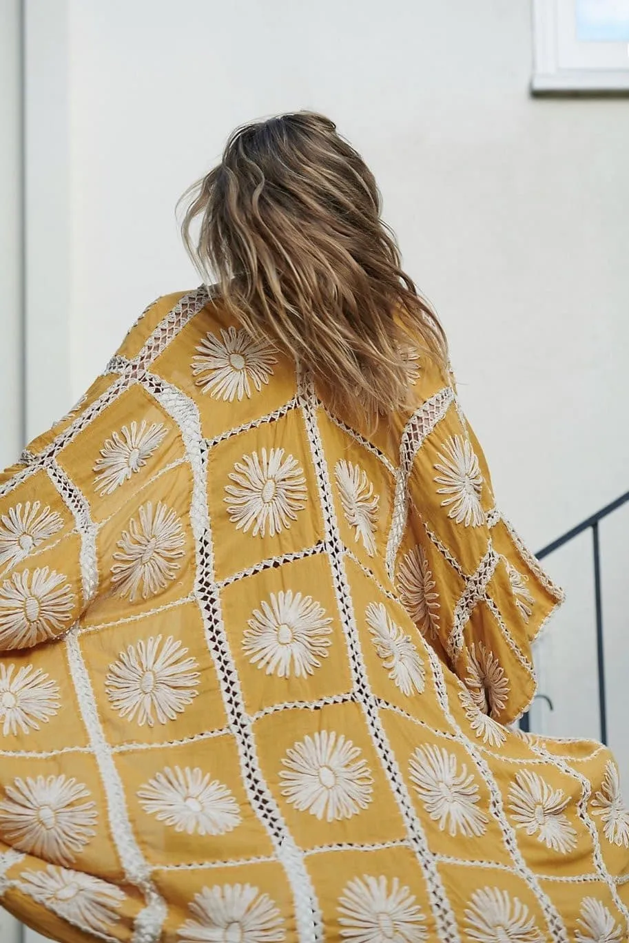 FLORA HAND CROCHET KIMONO DUSTER