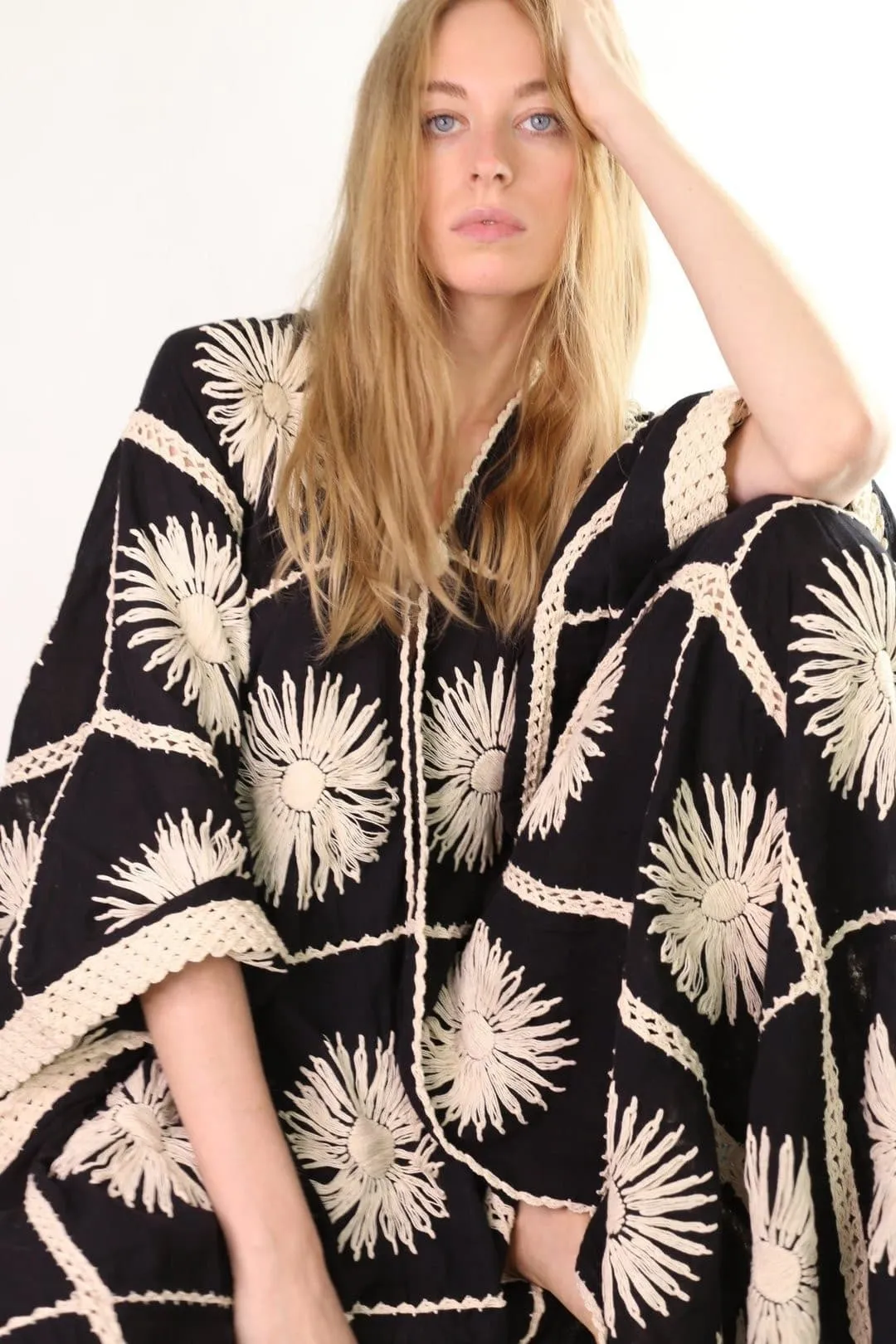 FLORA HAND CROCHET KIMONO DUSTER