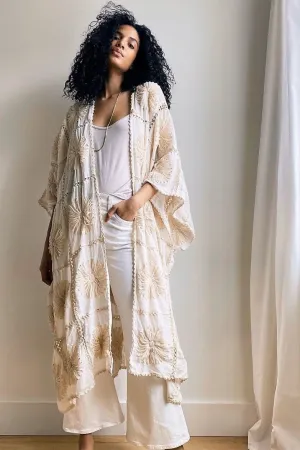 FLORA HAND CROCHET KIMONO DUSTER