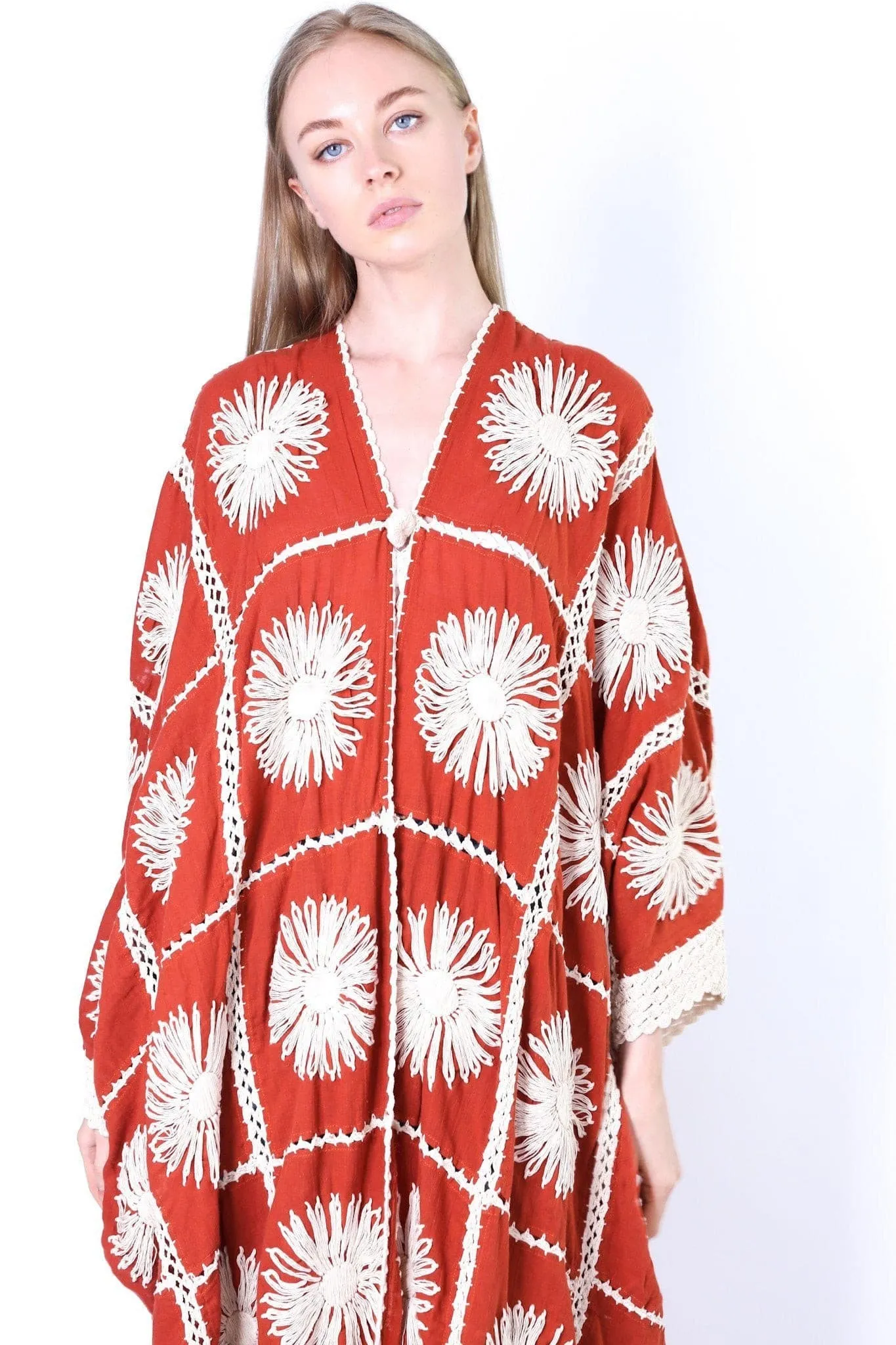 FLORA HAND CROCHET KIMONO DUSTER