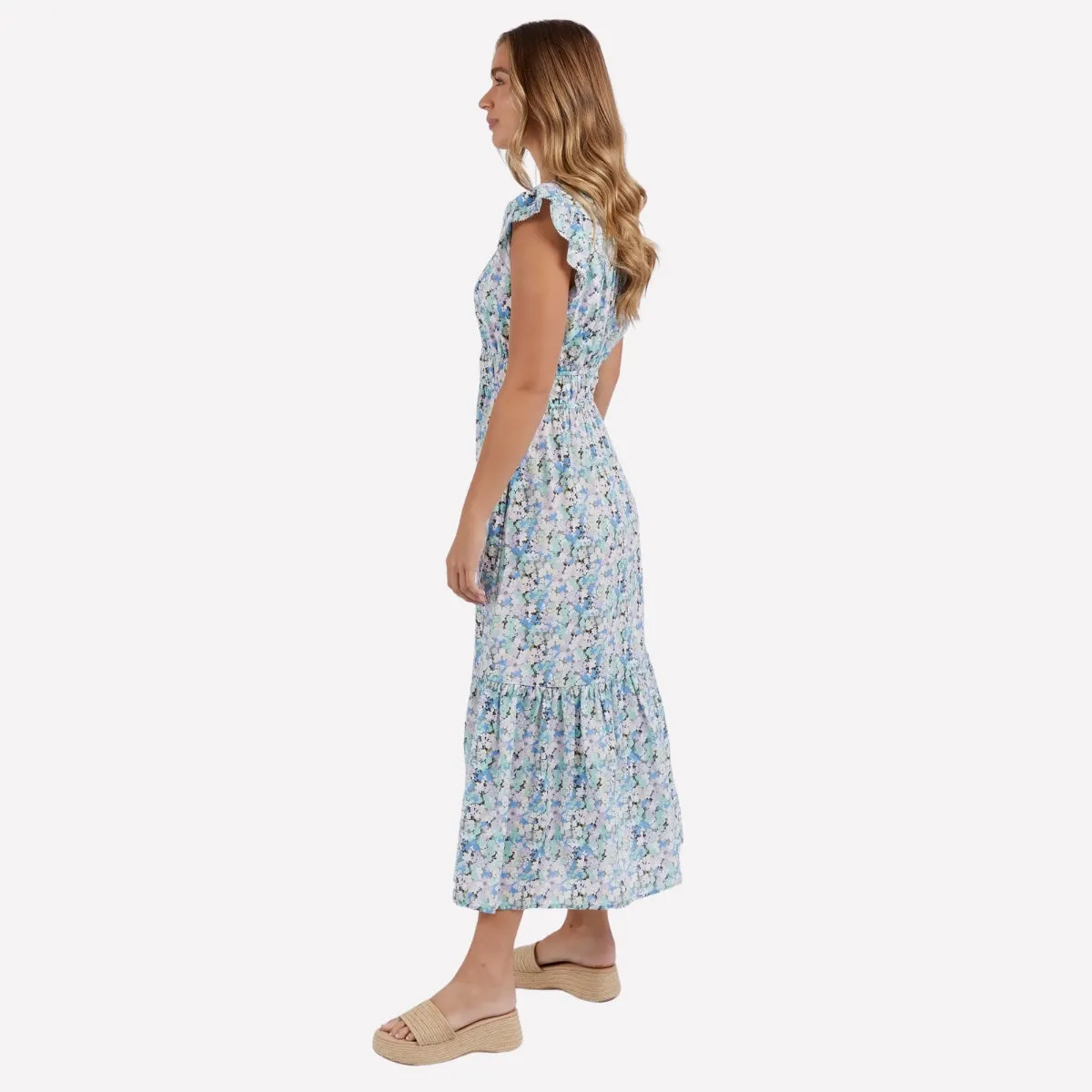 Foxwood Rosette Floral Maxi Dress (Multi)