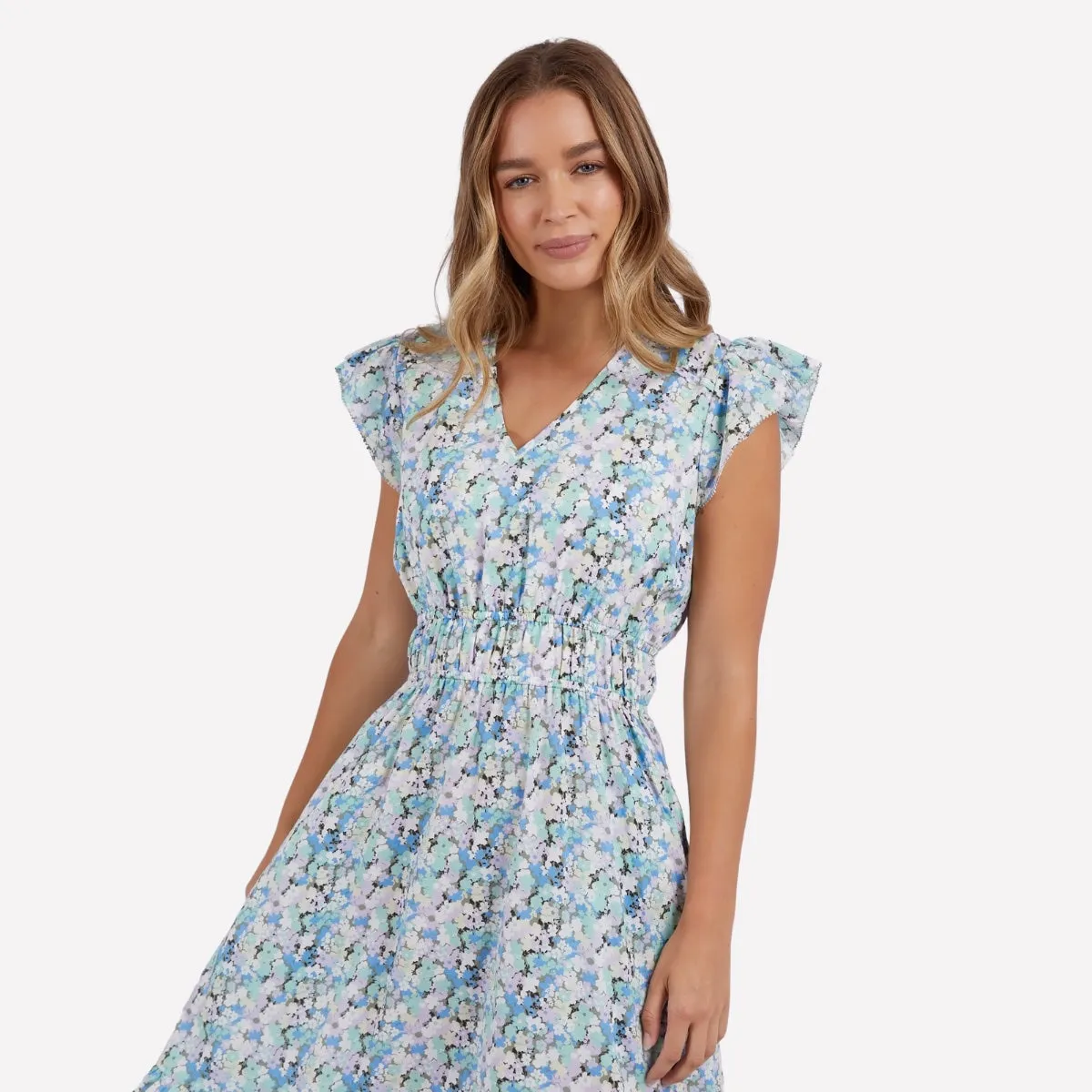 Foxwood Rosette Floral Maxi Dress (Multi)