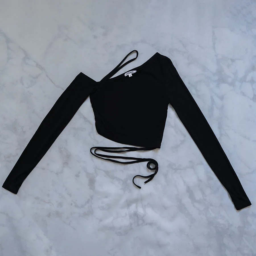 Genmaicha Asymmetrical Tie Strap Top