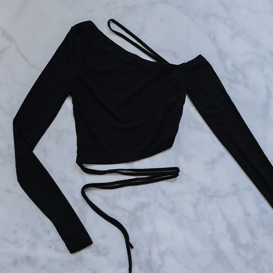 Genmaicha Asymmetrical Tie Strap Top