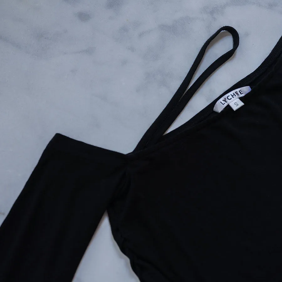Genmaicha Asymmetrical Tie Strap Top