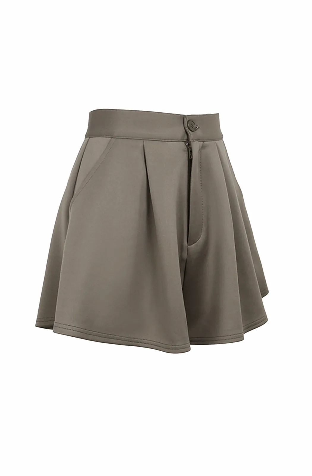 High waisted flared shorts
