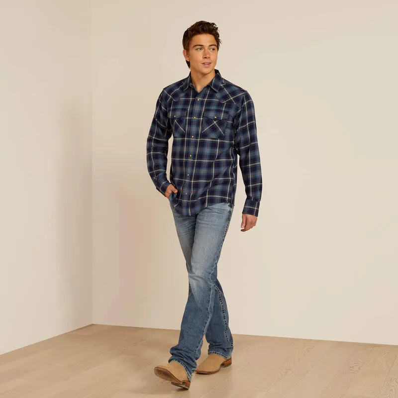 Hugo Retro Long Sleeve  Shirt - Maritime Blue