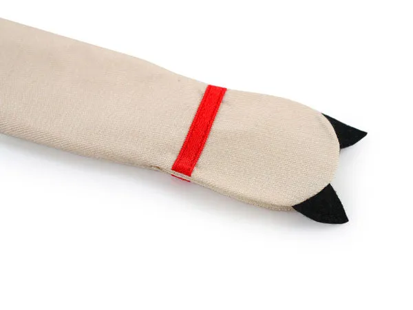 Japanese Sensu Foldable fan with a Fan bag / ,Light blue, Goldfish, Cat