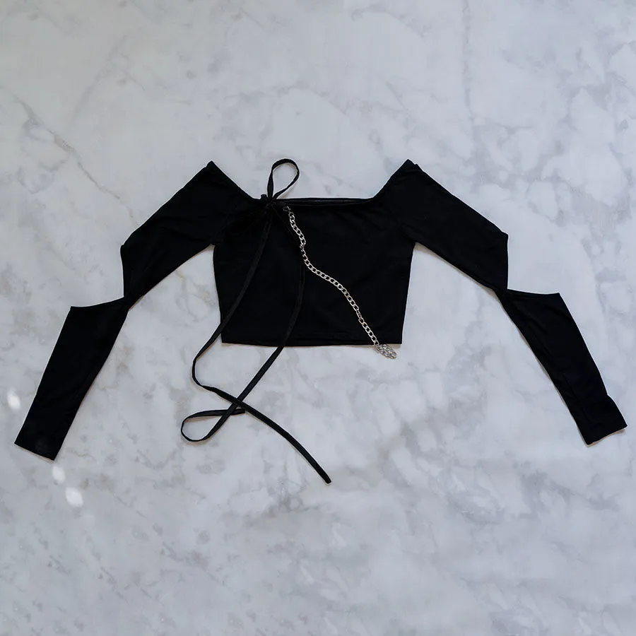 Jasmine Off-Shoulder Elbow Cutout Top