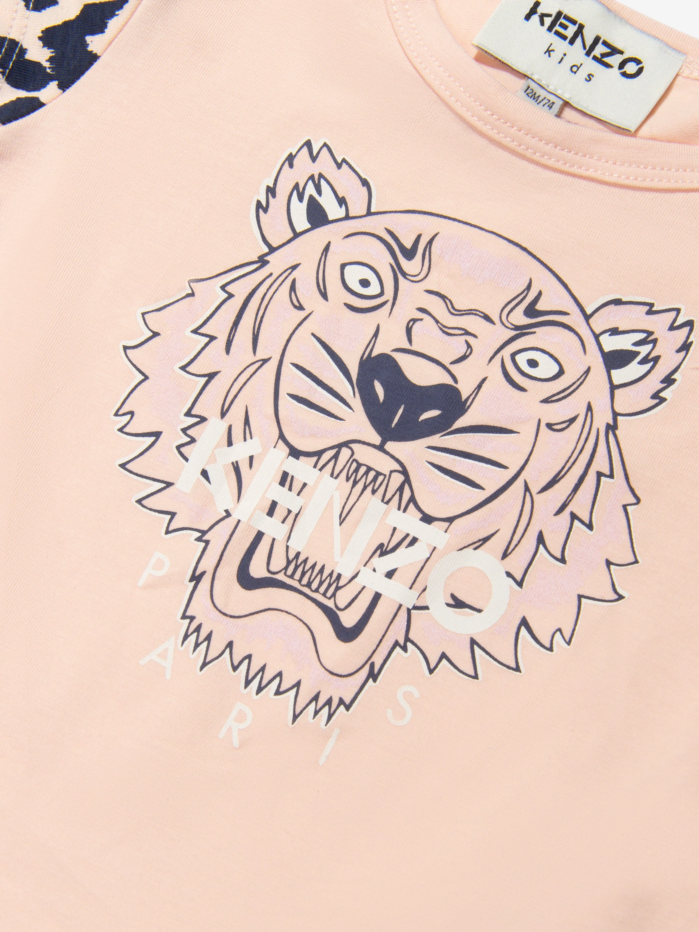 KENZO Baby Girls Cotton Tiger T-Shirt