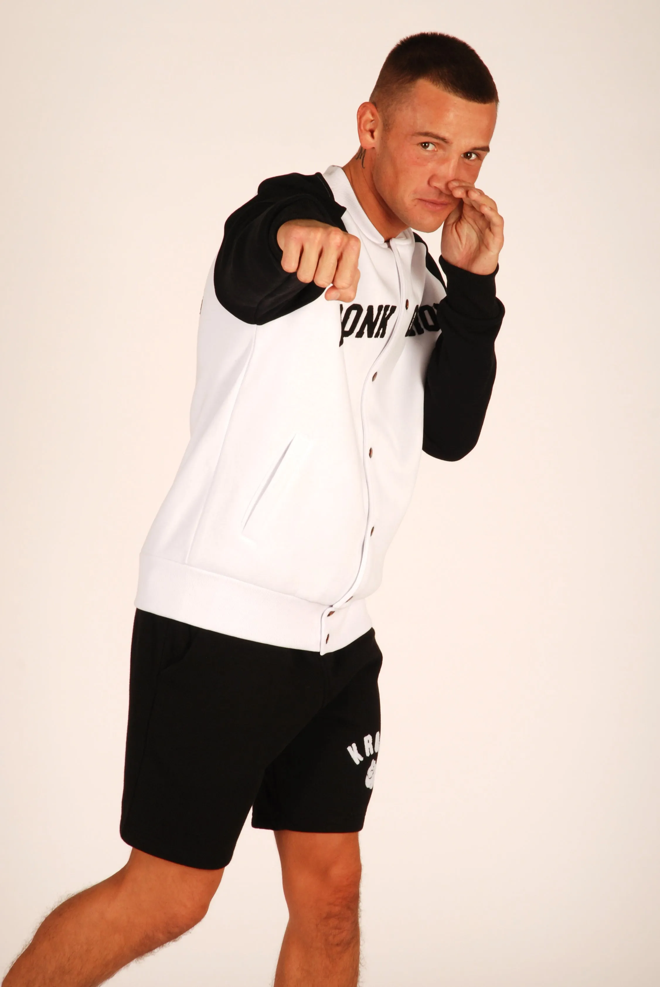 KRONK Detroit Sweatshirt Jacket White