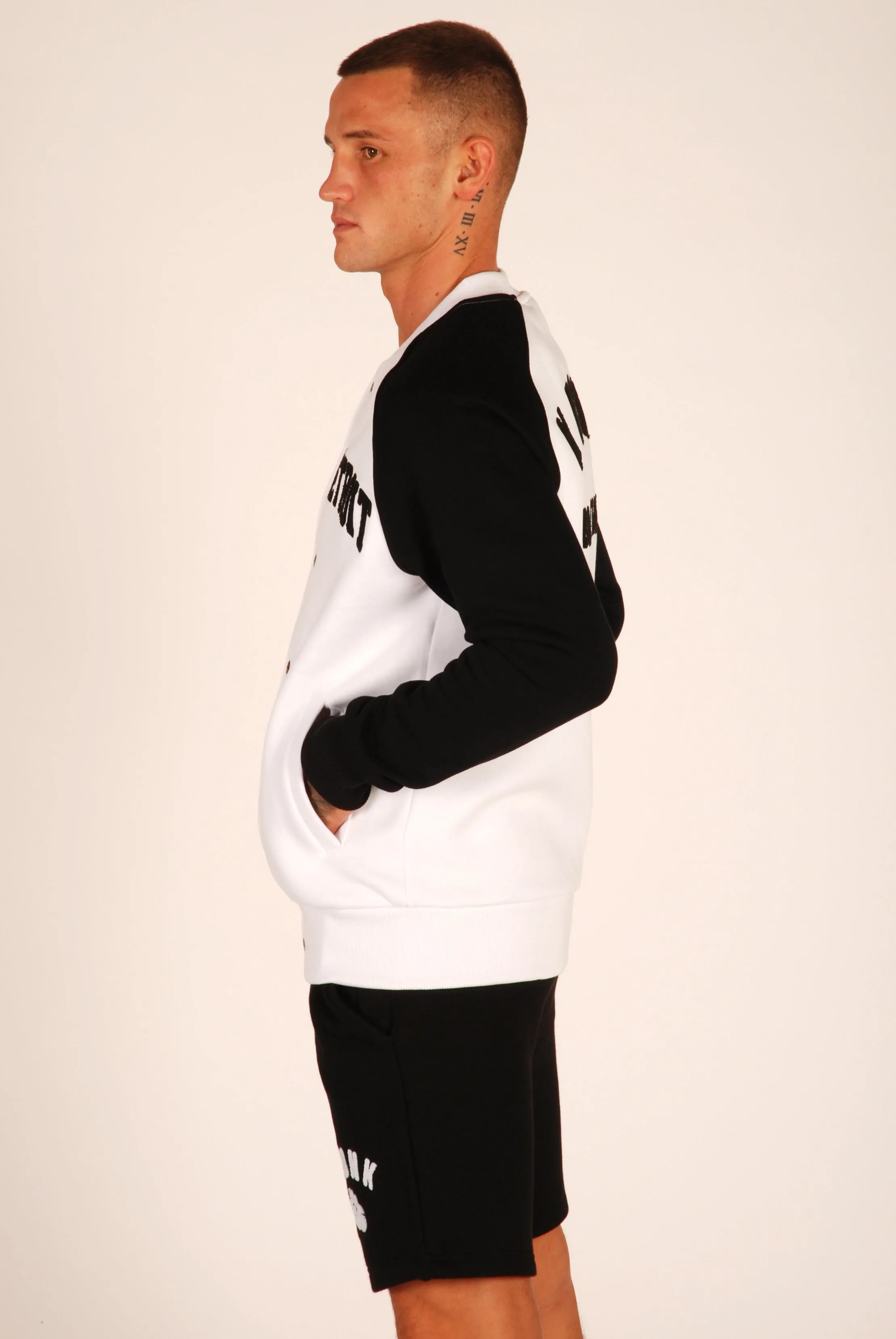 KRONK Detroit Sweatshirt Jacket White