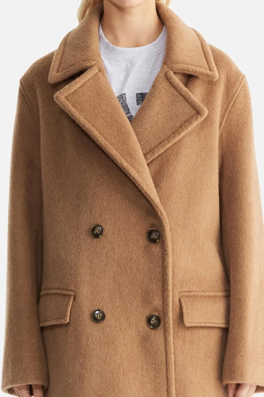 Lana Wool Coat Camel