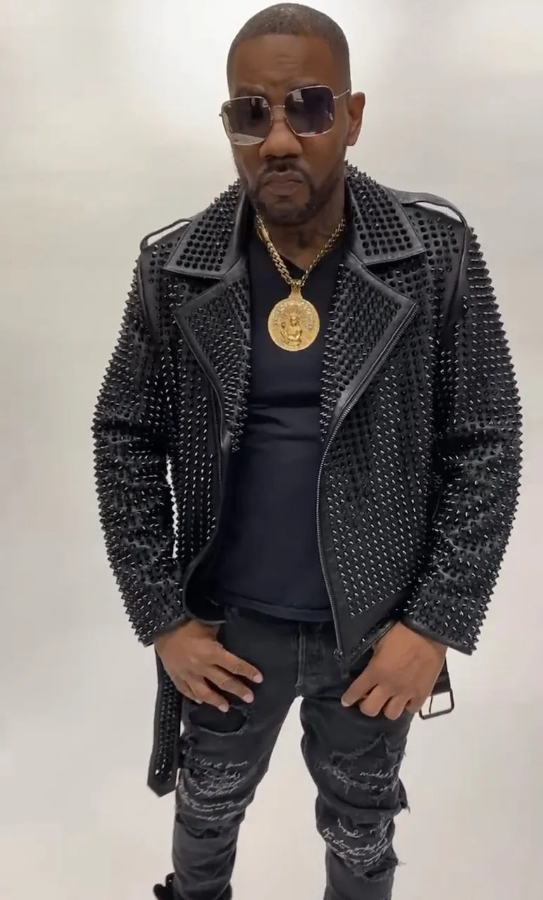 Men's Fully Studded Biker Jacket [Black]