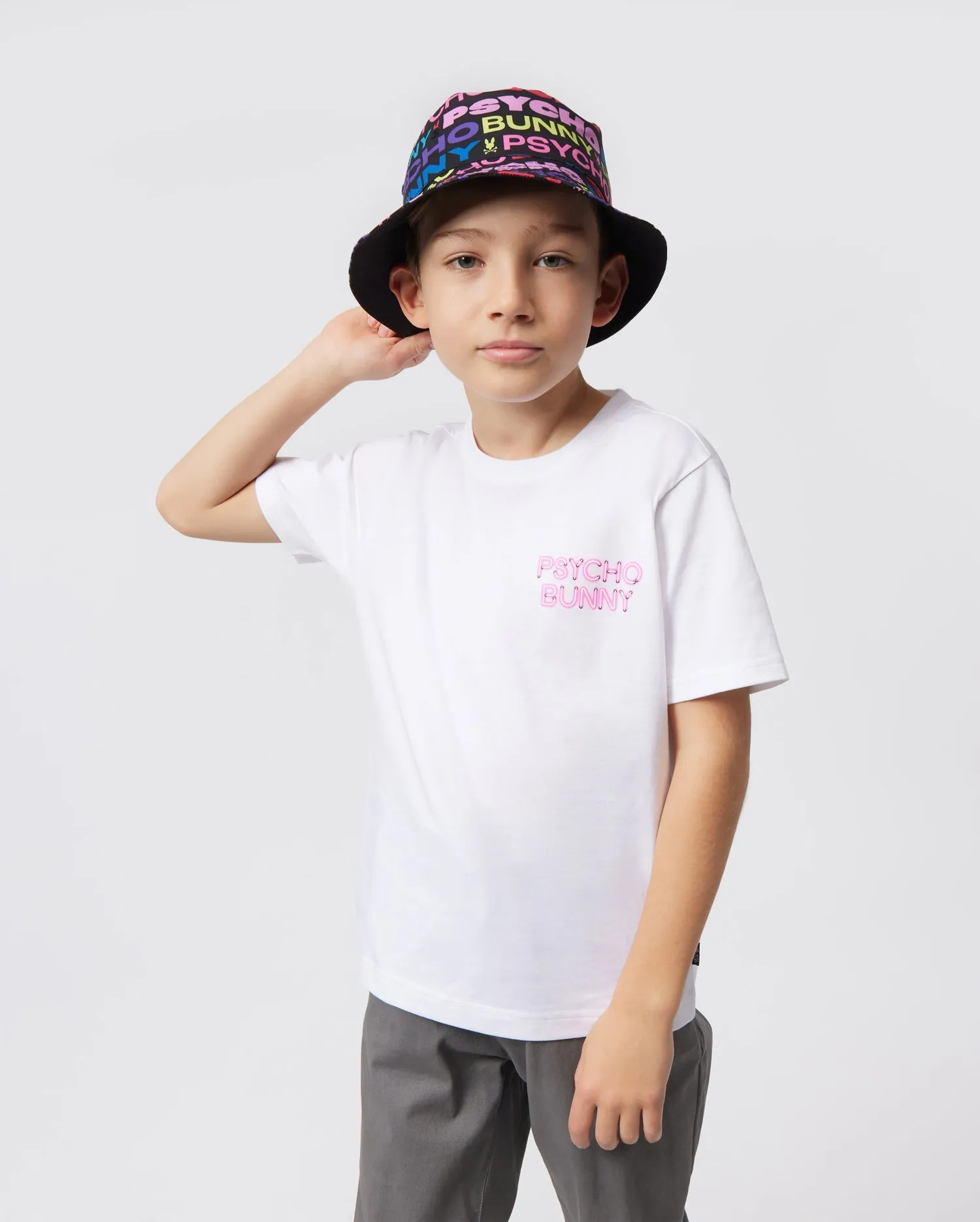 Psycho Bunny Kids Claude Graphic Tee - Black
