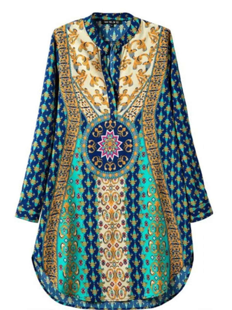Romantic Idyllic Bohemian Vintage Floral Dress