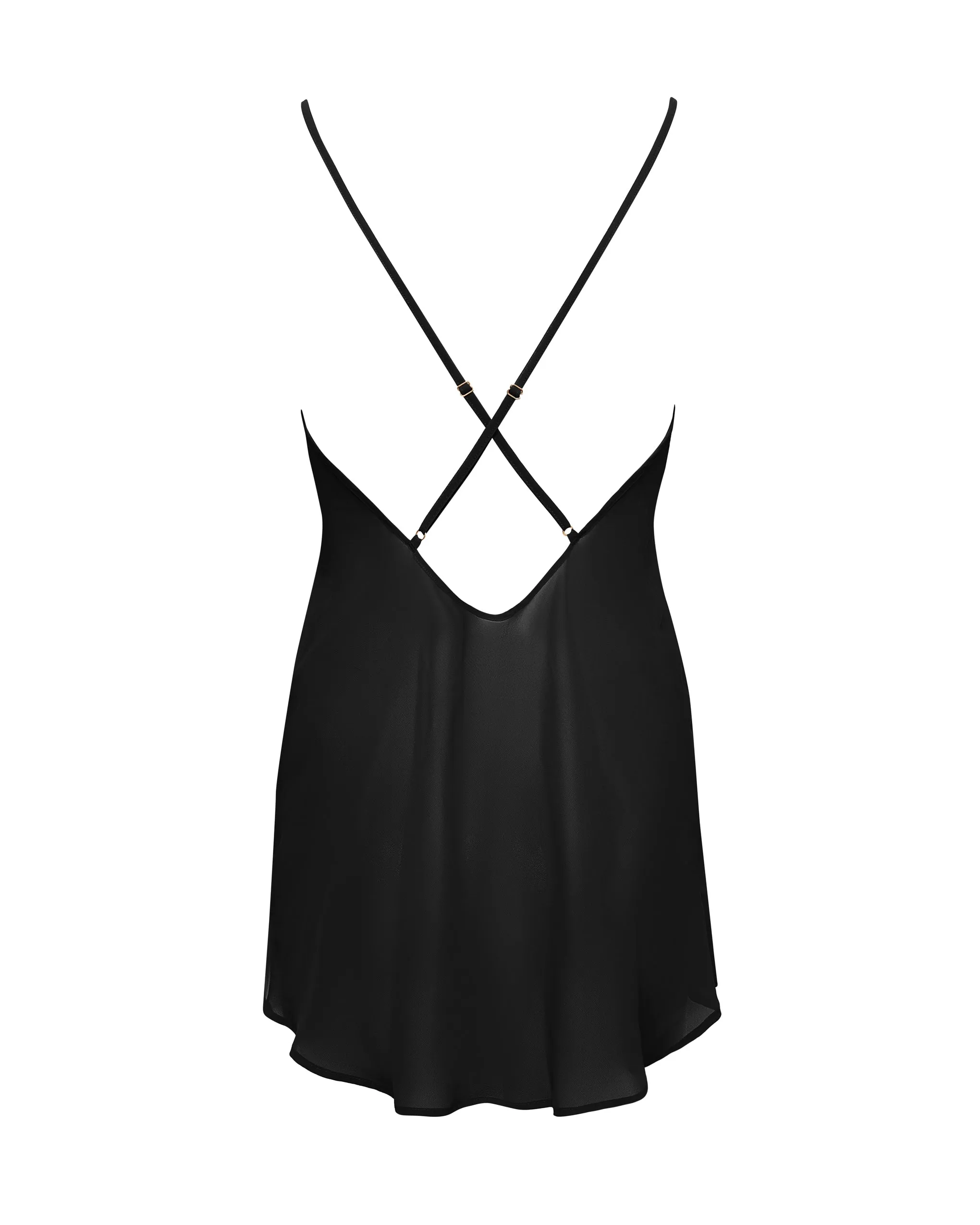 Rosalie ECO Short Chemise Black/Sheer