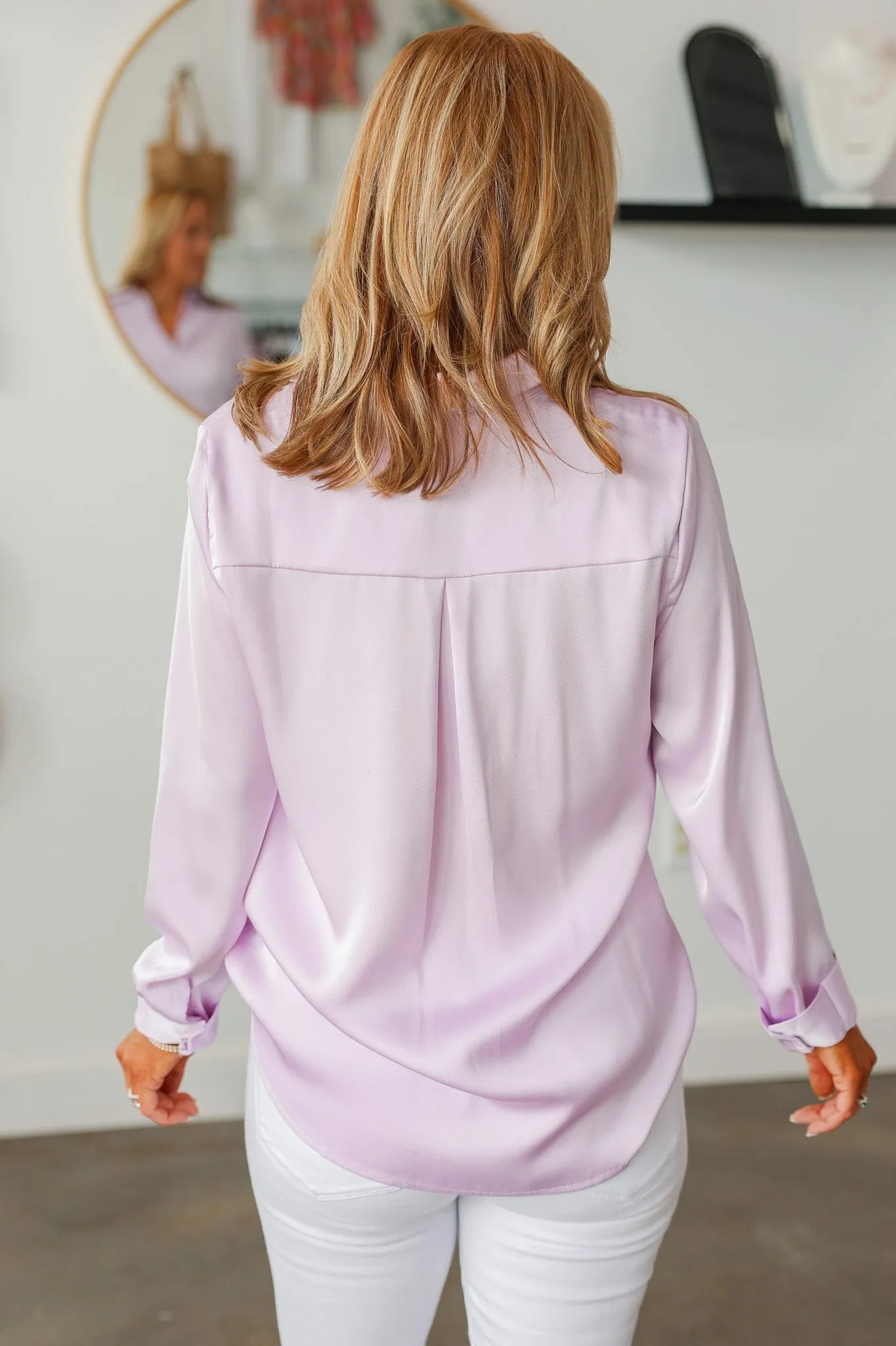 Satin Blouse - Lilac