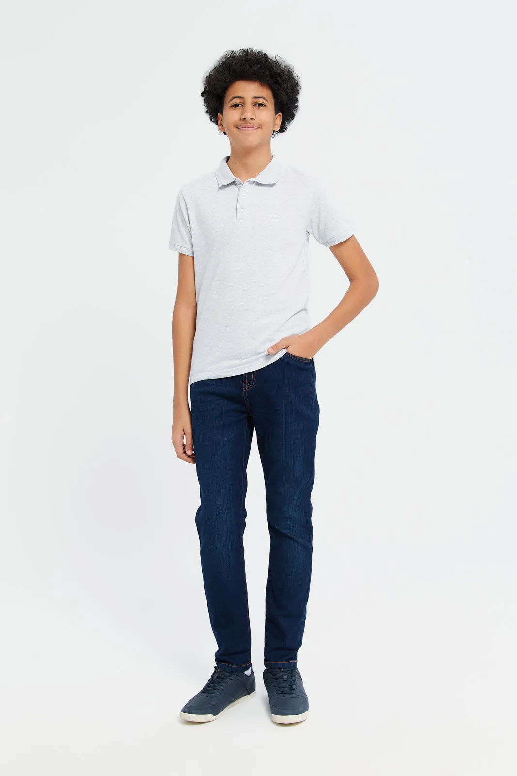 Senior Boys Grey Polo Shirt