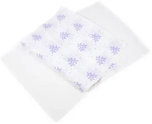 Silk Obiage,Covering Sash; Sha Leno - White Purple Flowers