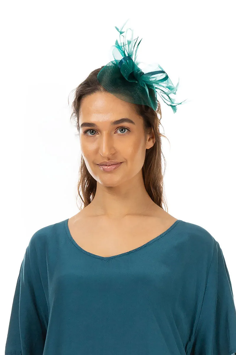 Teal Green Bead Fascinator