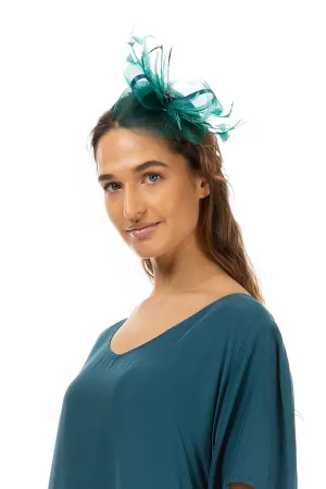 Teal Green Bead Fascinator