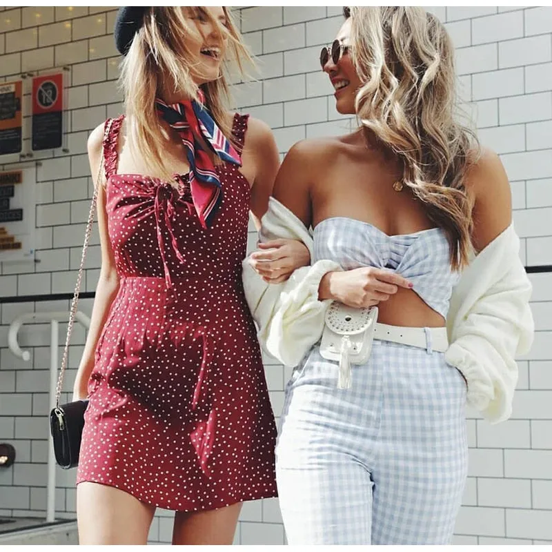 VenusFox Lace polka Dot Vintage Dress