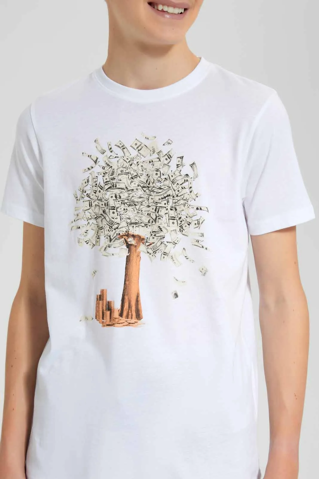 White Money Tree T-Shirt